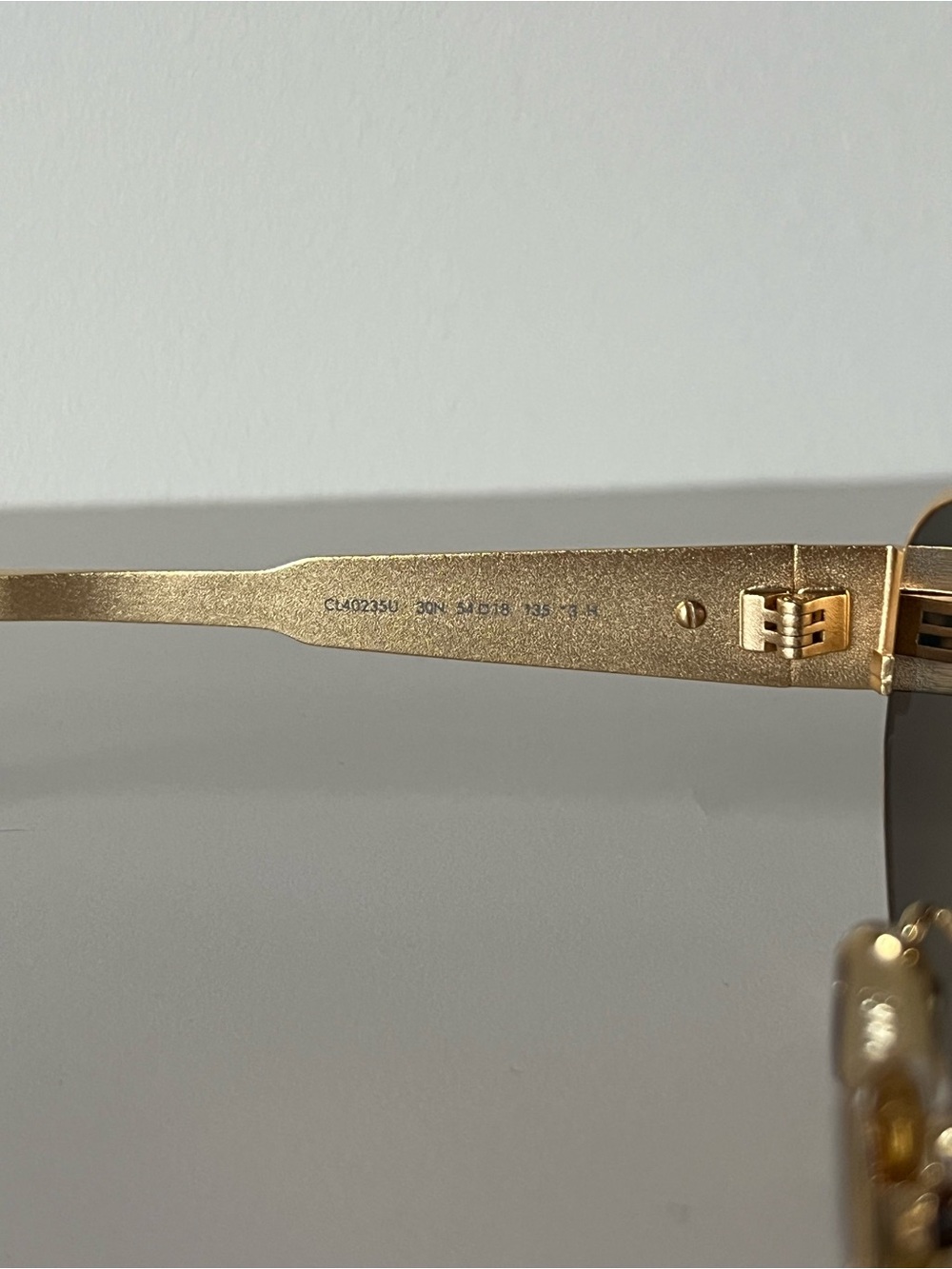 Celine Triomphe Metal 01 Sunglasses Green Lens Gold Frame - Picture 9 of 15